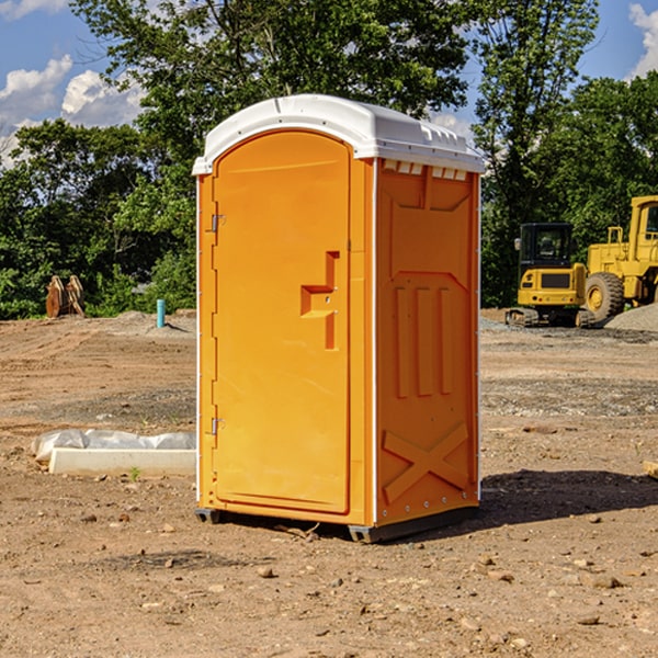 how often are the portable toilets cleaned and serviced during a rental period in Fremont County